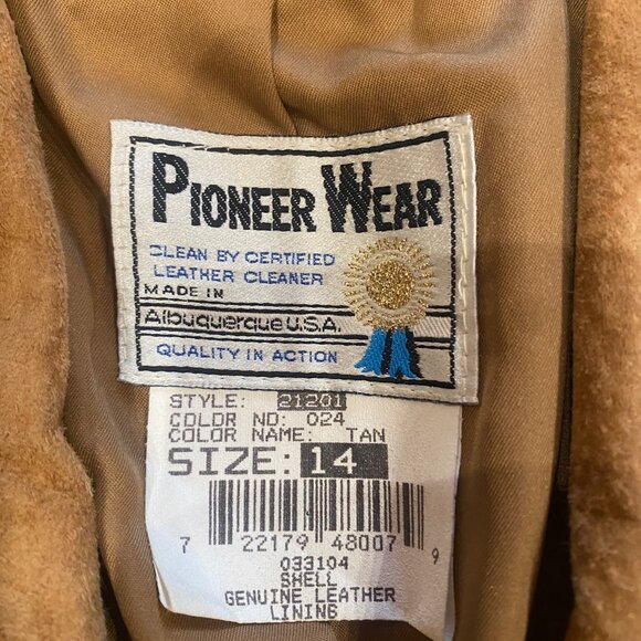 Pioneer Wear Vintage Leather Western Jacket With Fringe - Picture 5 of 11